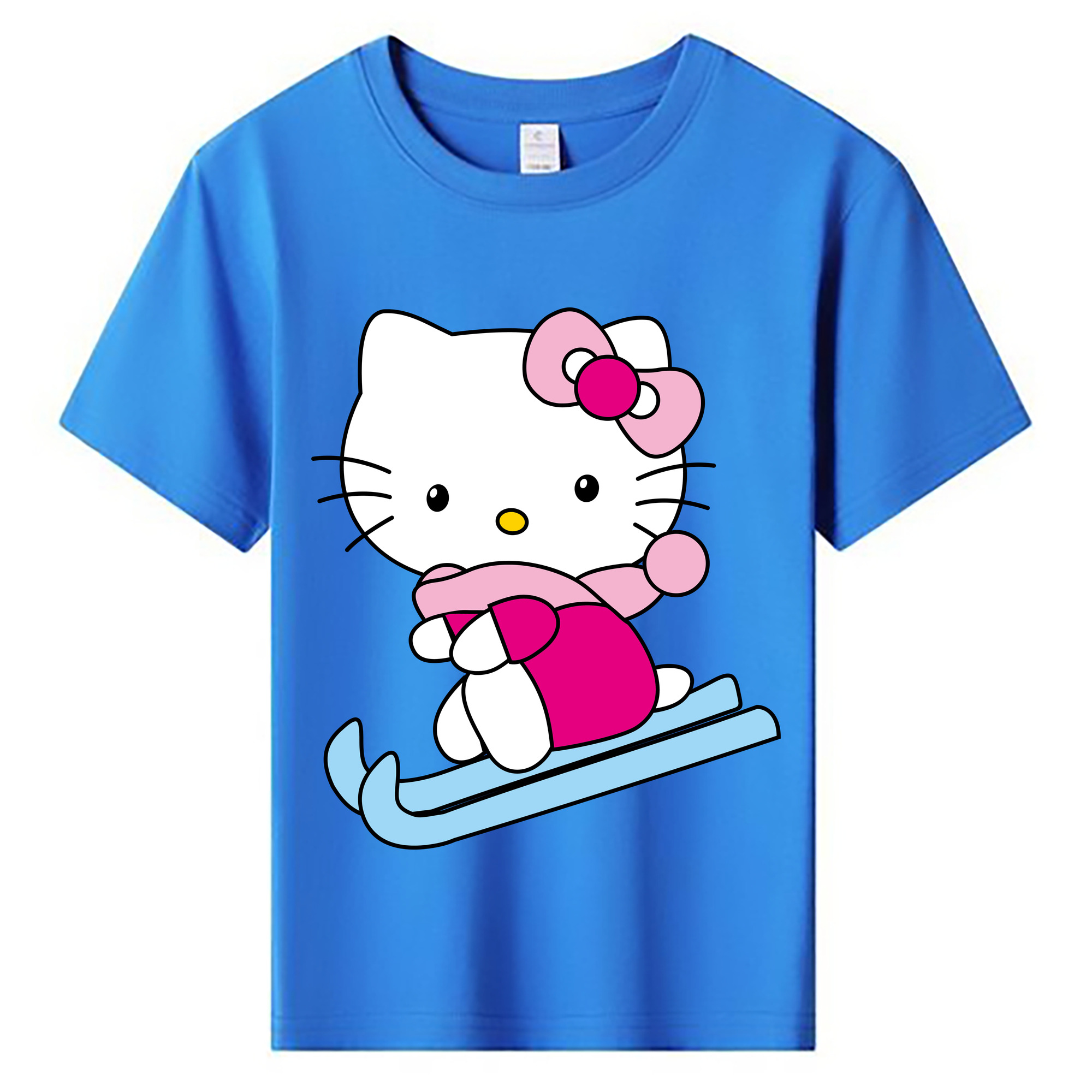 （画像用） Hello Kitty ハローキティ 綿100％キッズTシャツ（フロントプリント）